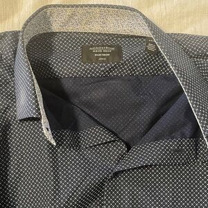 Nordstrom Dark Blue and White Men's Shirt
